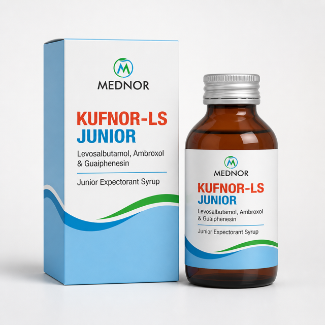 Kufnor-LS Junior expectorant syrup MEDNOR product pack