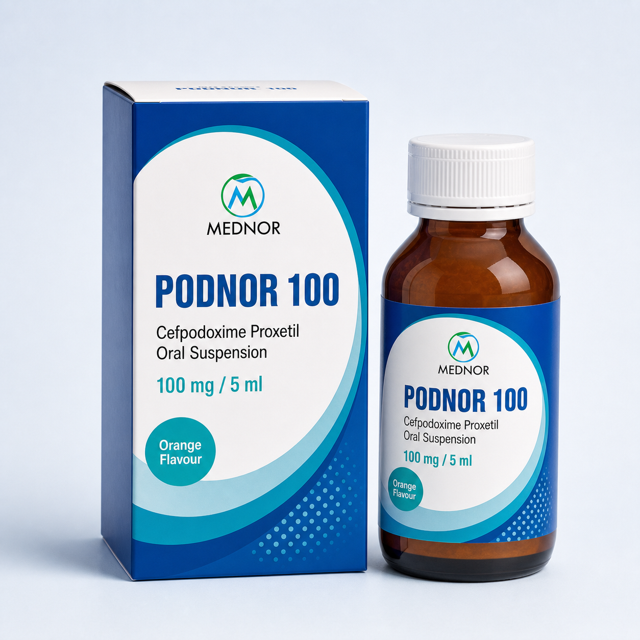 Podnor 100 Cefpodoxime Proxetil oral suspension MEDNOR product pack
