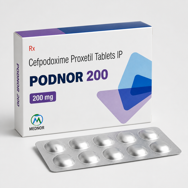 Podnor 200 Cefpodoxime Proxetil Tablets IP MEDNOR product pack