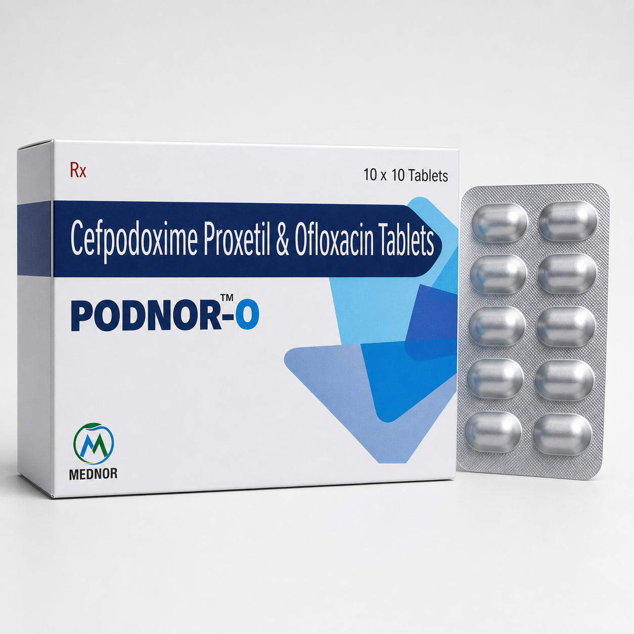 Podnor-O Cefpodoxime Proxetil and Ofloxacin tablets MEDNOR pack